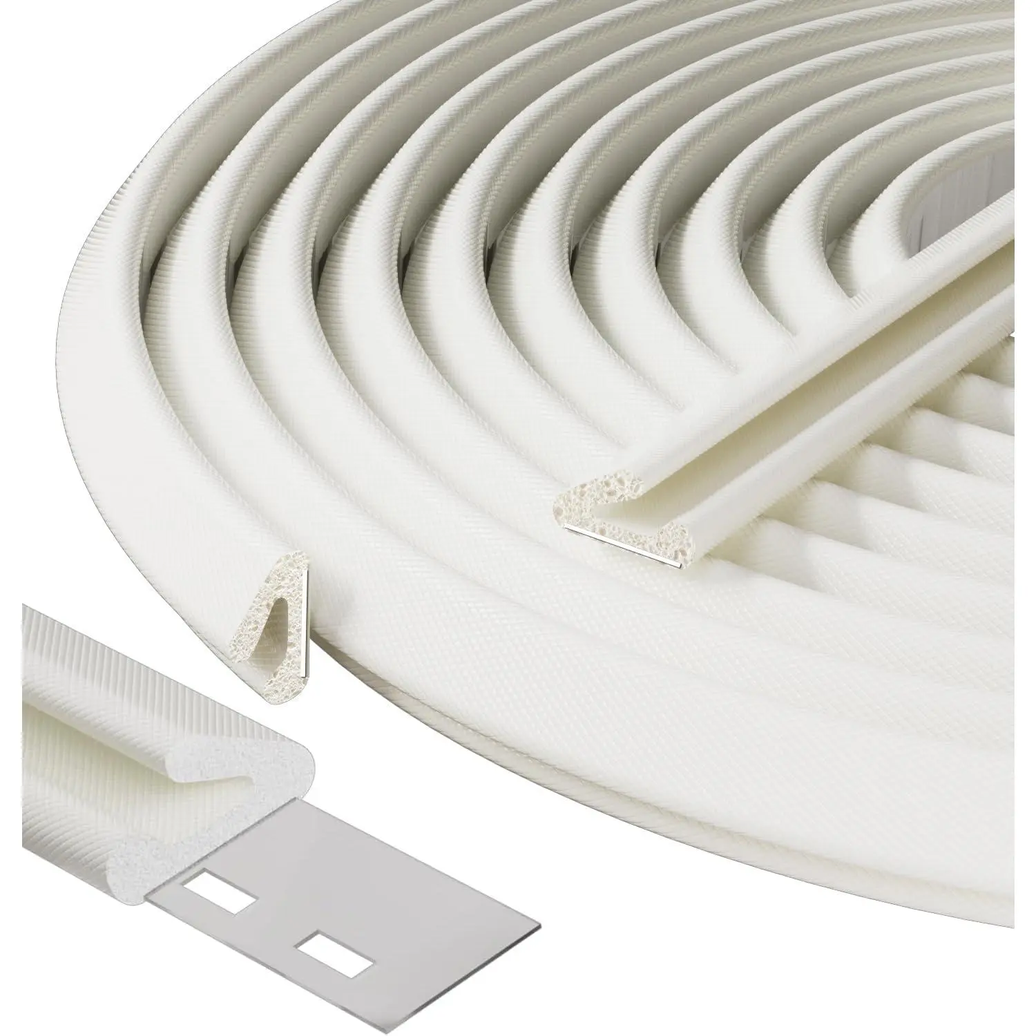 V-Shaped Thin Weather Stripping Door Seal, 19.7FT Small Draft Stopper for Doors,  Door Gap Filler, Insulation Winter, Soundproof,Noise-Reducing, Light-Blocking, Weatherproof Tape for Doors
