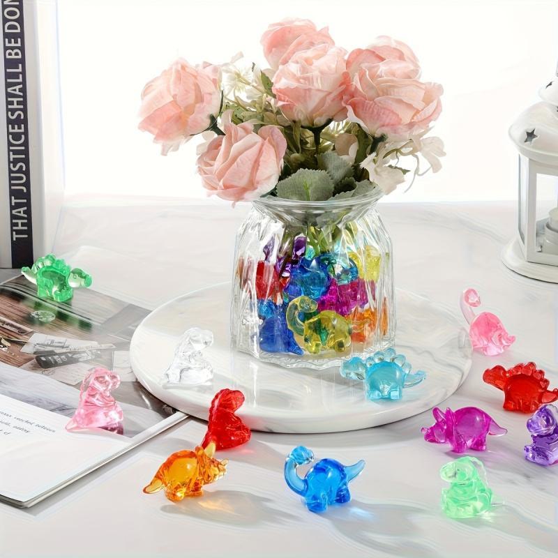 Mini Dinosaur Decoration, 50pcs Cute Collectible Figurines Dinosaur Ornament, DIY Decorative Accessories for Home & Office & Party