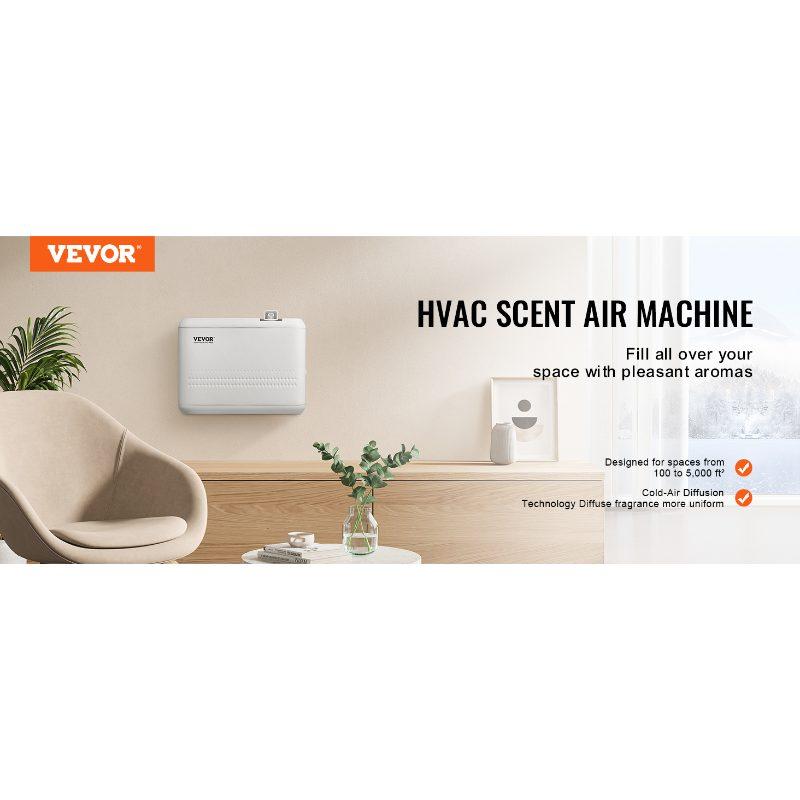 VEVOR Scent Air Machine, 850ml Bluetooth Smart Essential Oil Diffuser, 5000sq. ft Waterless HVAC Scent Diffuser with Cold Air Technology, Aromatherapy Diffuser Machine for Home, Office, Hotel