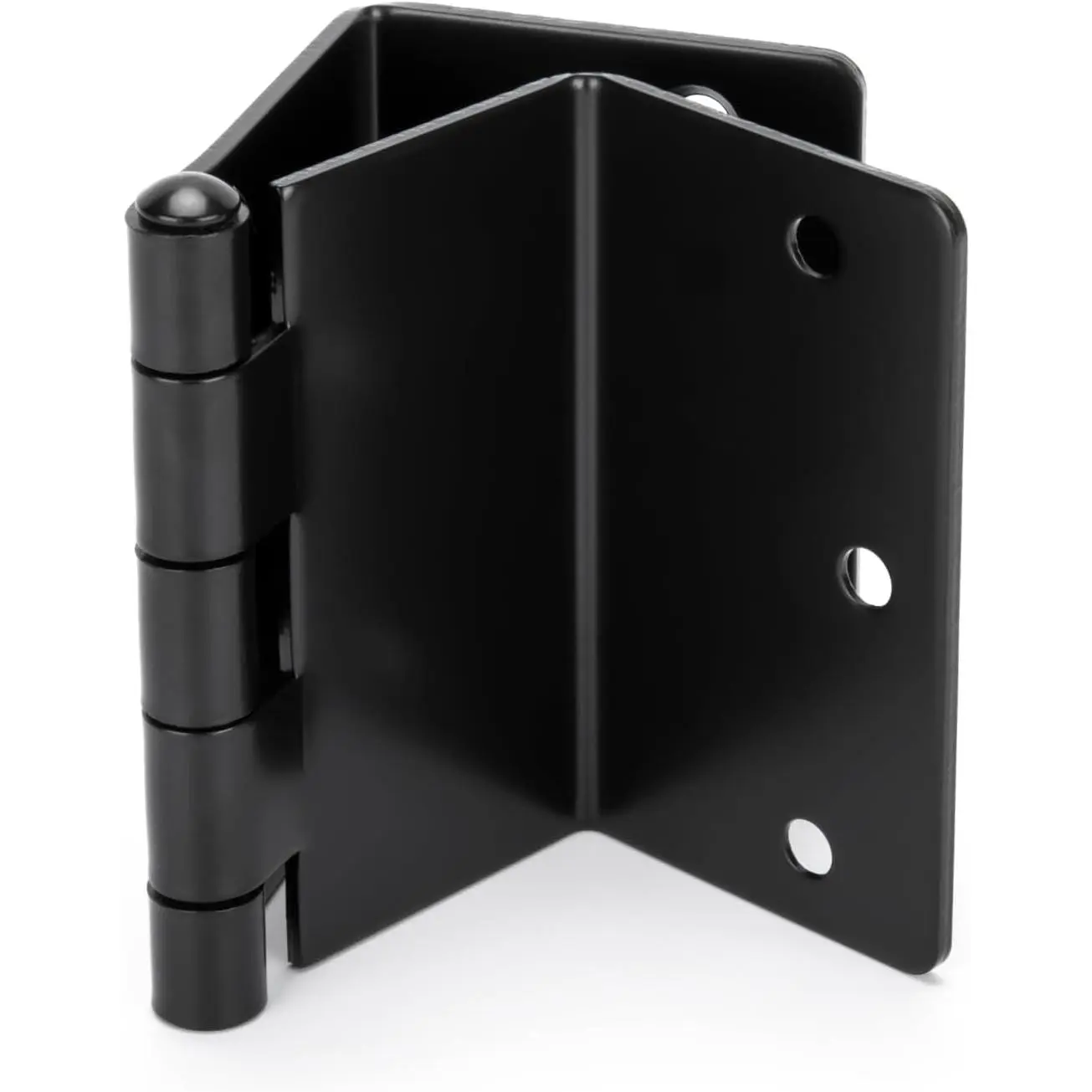 6 Pack Black Swing Clear Expandable Door Hinges, 3.5" Inch with 1/4" Inch Radius, Full Mortise Matte Black Offset Door Hinges