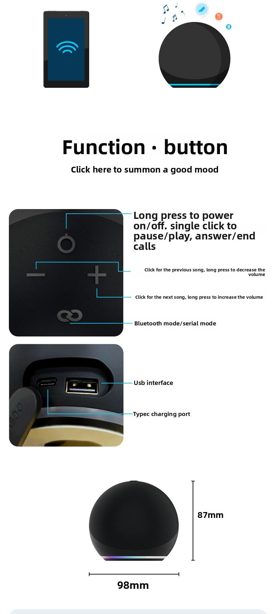 Alaxe Bluetooth Speaker Wireless Fabric Card Slot Small Speaker Heavy Bass Desktop Mini Bluetooth Speaker