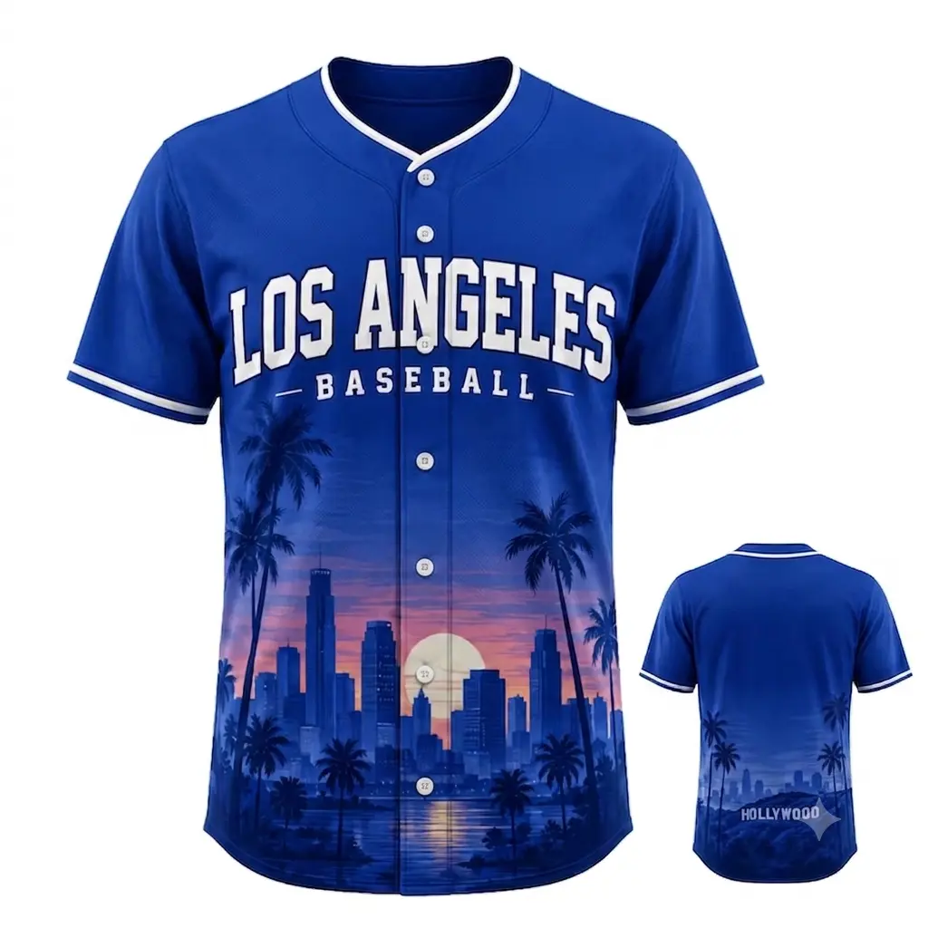 Unisex Los Angeles Baseball Jersey, LA Baseball Shirt, Los Angeles Fan Gift, Outdoor Sports Shirt