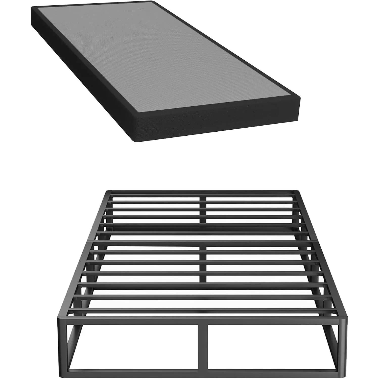 Box Spring, 10 inch Box Spring for  Bed, Heavy Duty Metal Bed Frame with Fabric Cover, 3000lbs Max Weight Capacity Bed Base Mattress Foundation, Easy Assembly, Noise Free, Black
