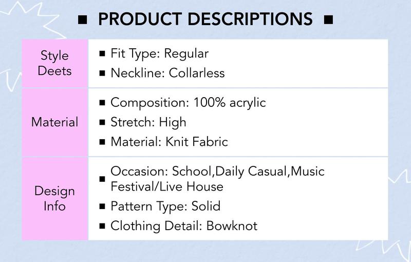 Cider [3 colors, size 0-10] Cable Knit Bowknot Long Sleeve Shrug