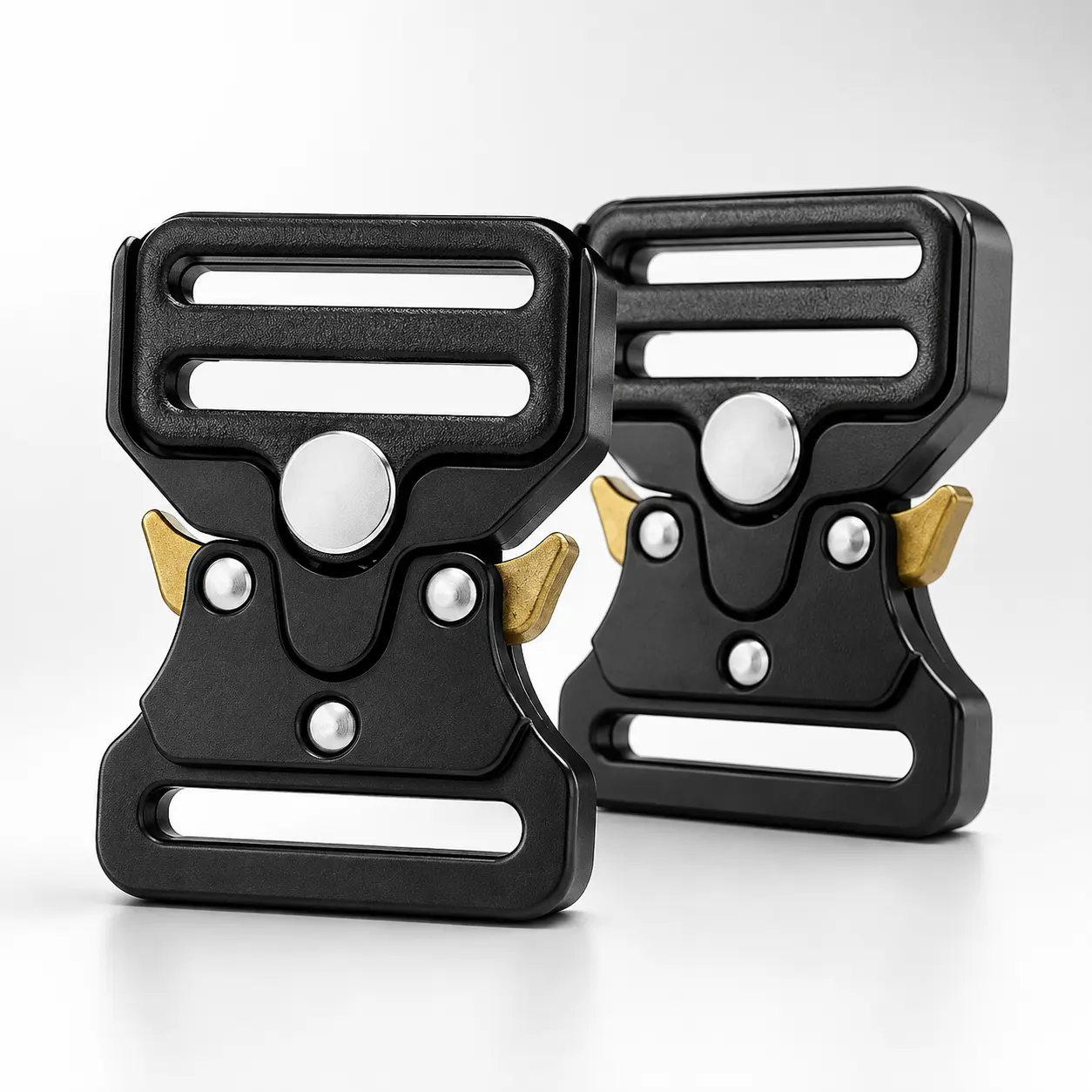 2 Pack Heavy Duty Metal Buckle Clips, 1 Inch Replacement Belt Buckles for Dog Collar, Tactical Belts, Bags, Paracord Projects and DIY Accessories