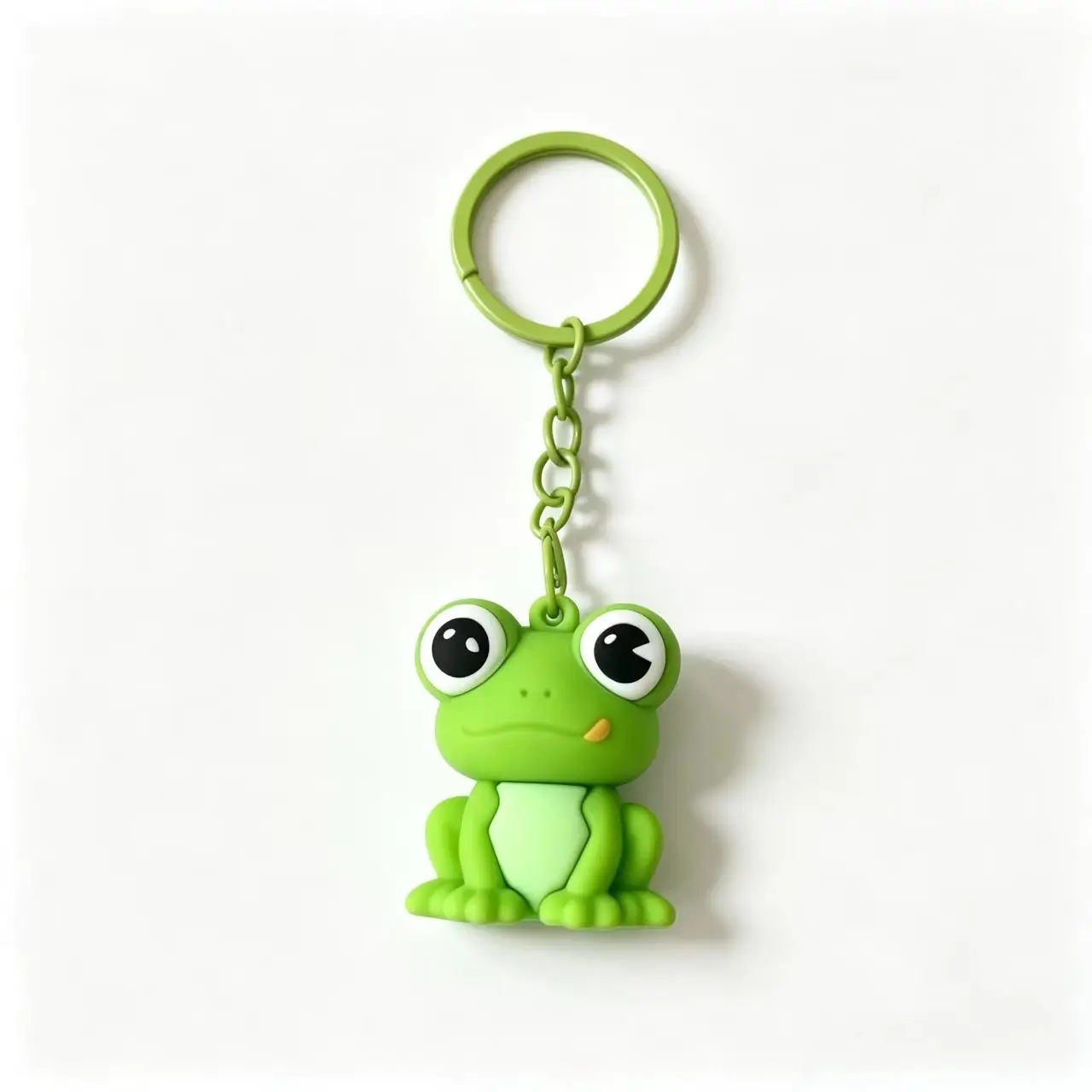 1Pcs Tongue-out Big-Eyed 3D Frog Keychain, Cute Soft PVC Frog Pendant, Multi-scene Decor Ornament for Women & Girls, Ideal for Backpacks, Car Keys and Small Holiday Gifts