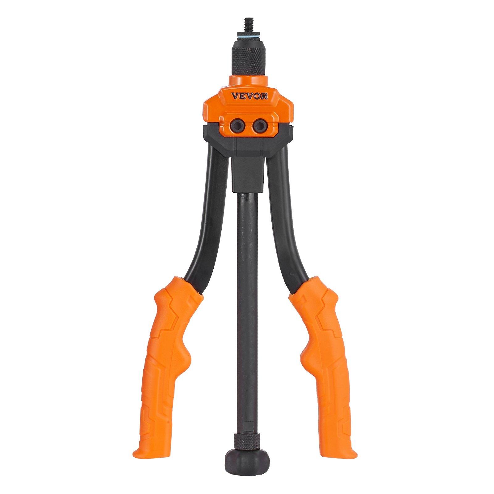 VEVOR Rivet Nut Tool, 14" Rivnut Tool Kit with 7 PCS Metric and SAE Mandrels, 70 PCS Assorted Rivet Nuts, 10-24, 1/4-20, M6, 5/16-18, M8, 3/8-16, M10, Rivet Nut Kit With Rugged Carrying Case