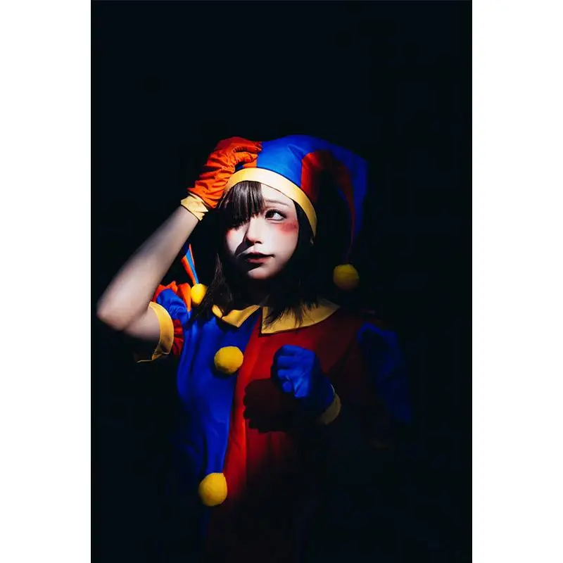 Anime Pomni Ragatha Cosplay Costumes The Amazing Digital Circus Cosplay Dress Hat Mask Ragatha Pomni Sutis Halloween Cos Women