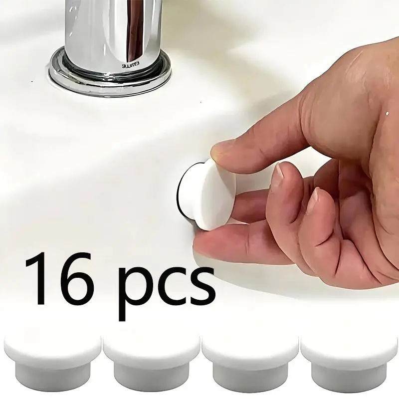 16pcs Drain Stopper for Basin Overflow  Anti-Odor, Anti-Overflow, and Anti-Insect Cover, Decorative Plug for Bathtub