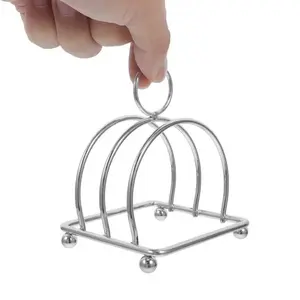 1pc Stainless Steel Toast Holder Rack Multi-Functional Bread Stand Space Saving Storage Rack Restaurant Chen Accessories