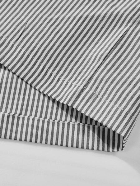 Men's Casual Striped Fashion Shirt, Summer Vacation High Street Vintage Style, Fitted Woven Fabric, Trendy Outdoor Wear