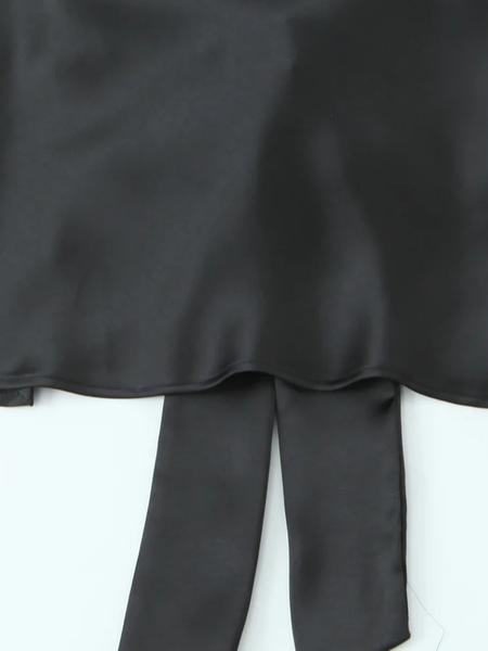 Women's Backless Satin Top, Loose-Fit Thin Fabric, Summer Sleeveless Blouse, Elegant Neckline Design, Perfect for Casual Wear