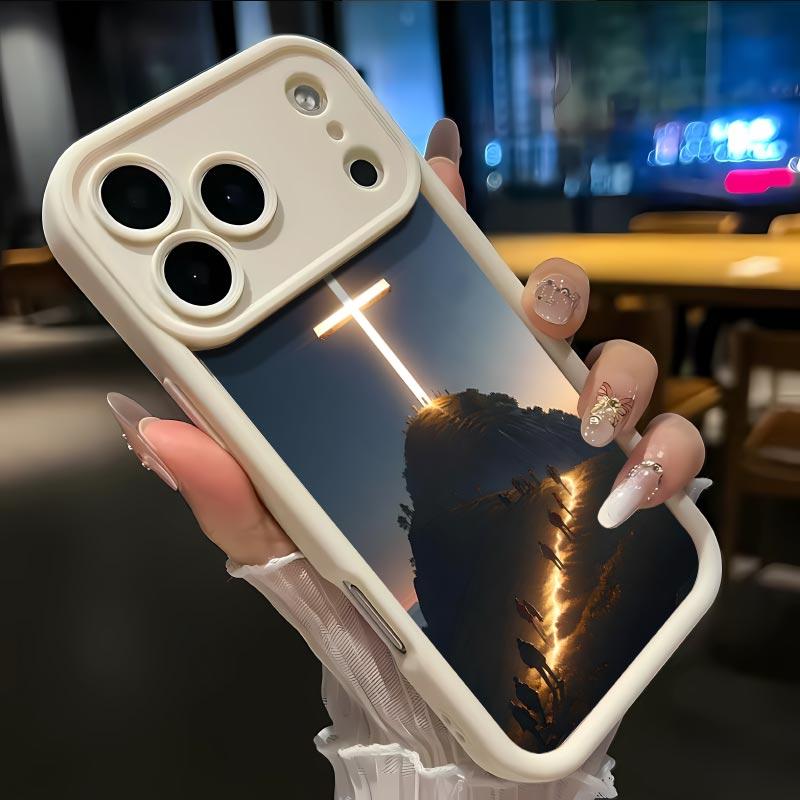 Cross Pattern Soft&Flexible TPU Silicone Phone Case For iPhone 17 Pro Max AIR 16 15 14 13 12 11 Plus XSMAX Cases Durable|Shockproof|Full Camera Protection|Anti-Scratch|Anti-Fingerprint|Slim Fit|Gift For Girlfriend/Men/Women