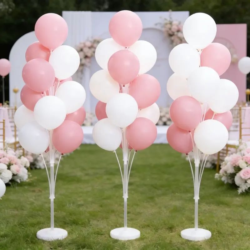 Balloon Stand Set, Includes Base, Extension Piece And Easy-To-Assemble Desktop/Floor Post , Sturdy Decorative Support, Suitable for Weddings, Birthdays, Holidays And Events (Balloons Not Included)
