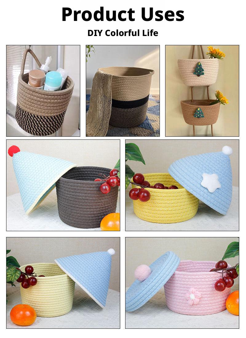 8mm*10meters core-spun cotton rope for DIY weaving, round drawstring, pull cord, craft cord, drawstring cord.