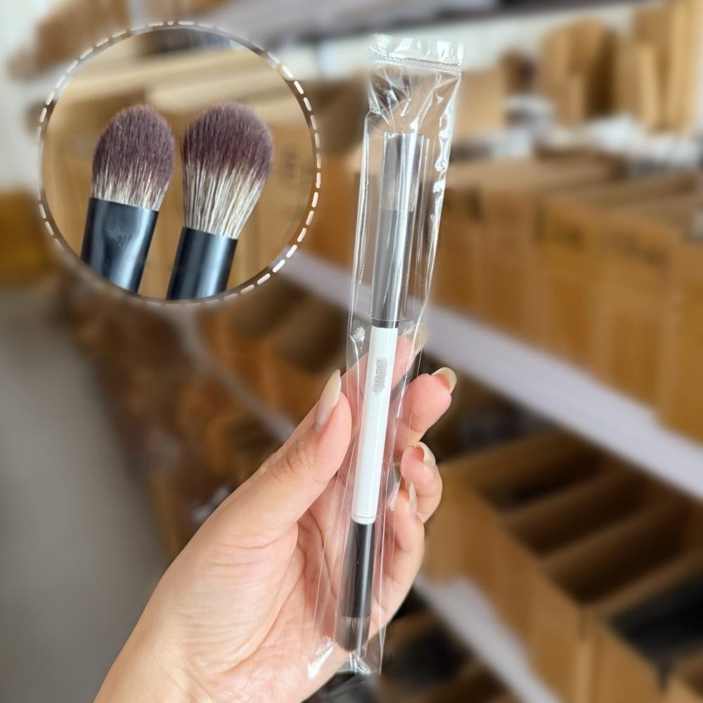 F4 Dual-Ended Foundation Face Brush Double-ended Powder Blush Contour and Eyeshadow Concealer Makeup Brushes