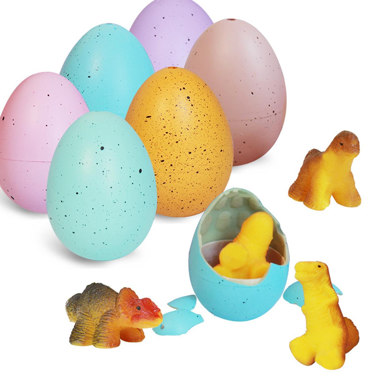 Hatching Dinosaur Surprise Eggs for Kids - 6 Pack Easter Basket Stuffers, Birthday Gifts for Boys & Girls Age 3 4 5 6 7 8 Years Old