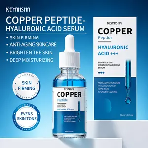 Blue Copper Peptide Serum, 8-In-1 Essence, Hydrating & Brightening, Reduces Wrinkles, Tightens Skin, Youthful Look