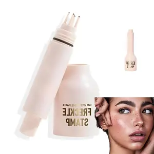 5-Point Freckle Stamp Pen, Quick Dry Waterproof Long Lasting Cushion Faux Freckles Stain Marker, Natural Lifelike Sunkissed Face Freckle Makeup Tool
