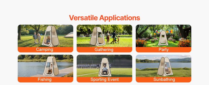 VEVOR Pop up Sports Tent, 8 Sizes Optional Clear Bubble Tent for 1-6 Person, Waterproof Outdoor Pod with Floor Mat & Top Cover, Garden Igloo Dome Tents Camping Shelter for Sports Watching