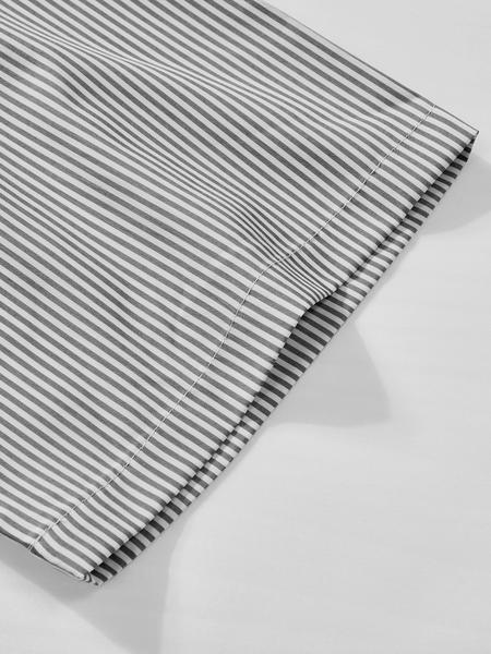 Men's Casual Striped Fashion Shirt, Summer Vacation High Street Vintage Style, Fitted Woven Fabric, Trendy Outdoor Wear