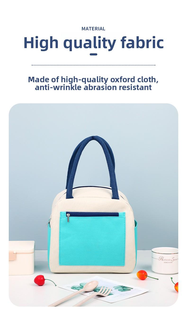 New simple lunch bag with large capacity, stylish portable lunch bag for outings, factory-made aluminum foil thickened insulated lunch bag