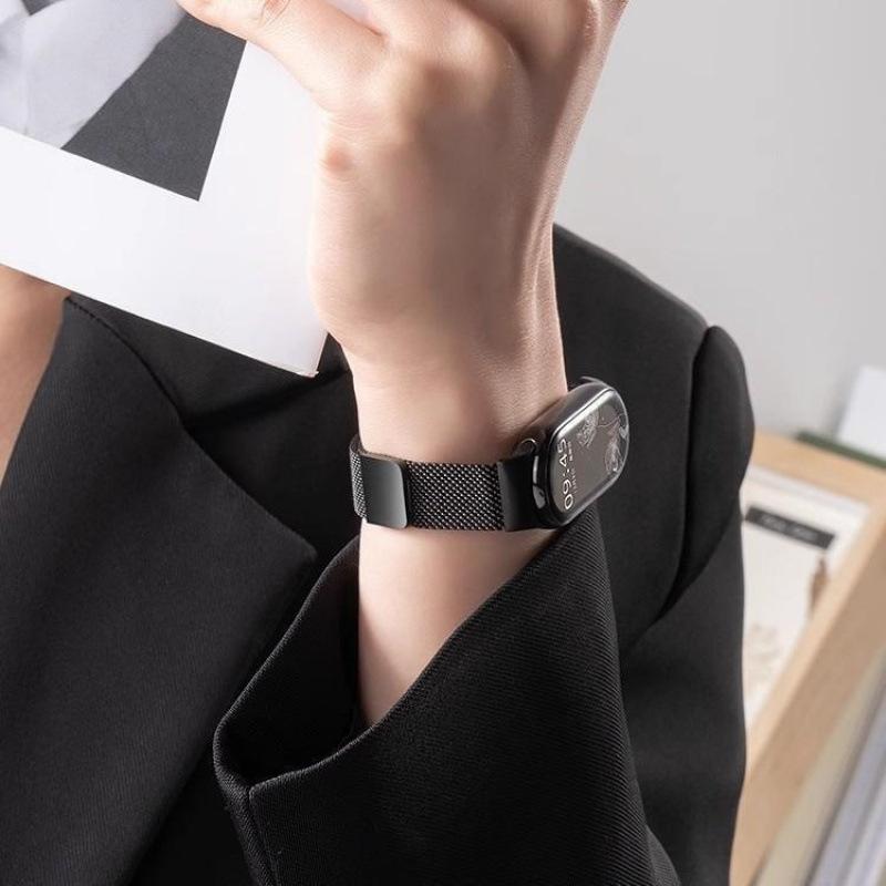 Compatible with Xiaomi Mi Band 9m Lanis magnetic metal strap Xiaomi 8 stainless steel women's watch strap