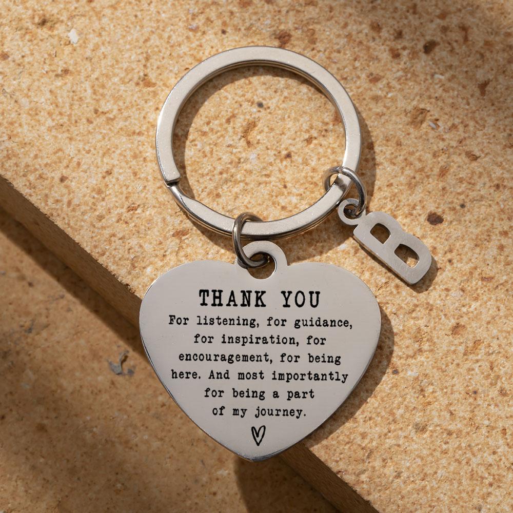 Custom Engraved Solid Stainless Steel Appreciation Keychain - Elegant ...