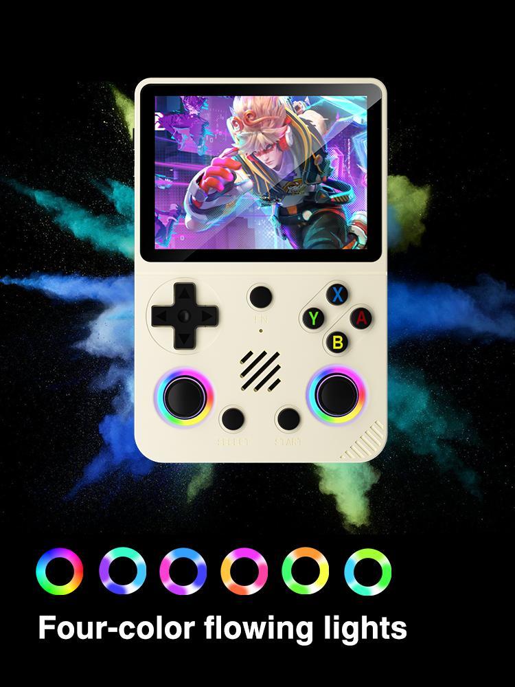 RG36 PRO Retro Handheld Game Console with 3.5 Inch IPS Screen Linux System Multiple Color Options Black Purple White