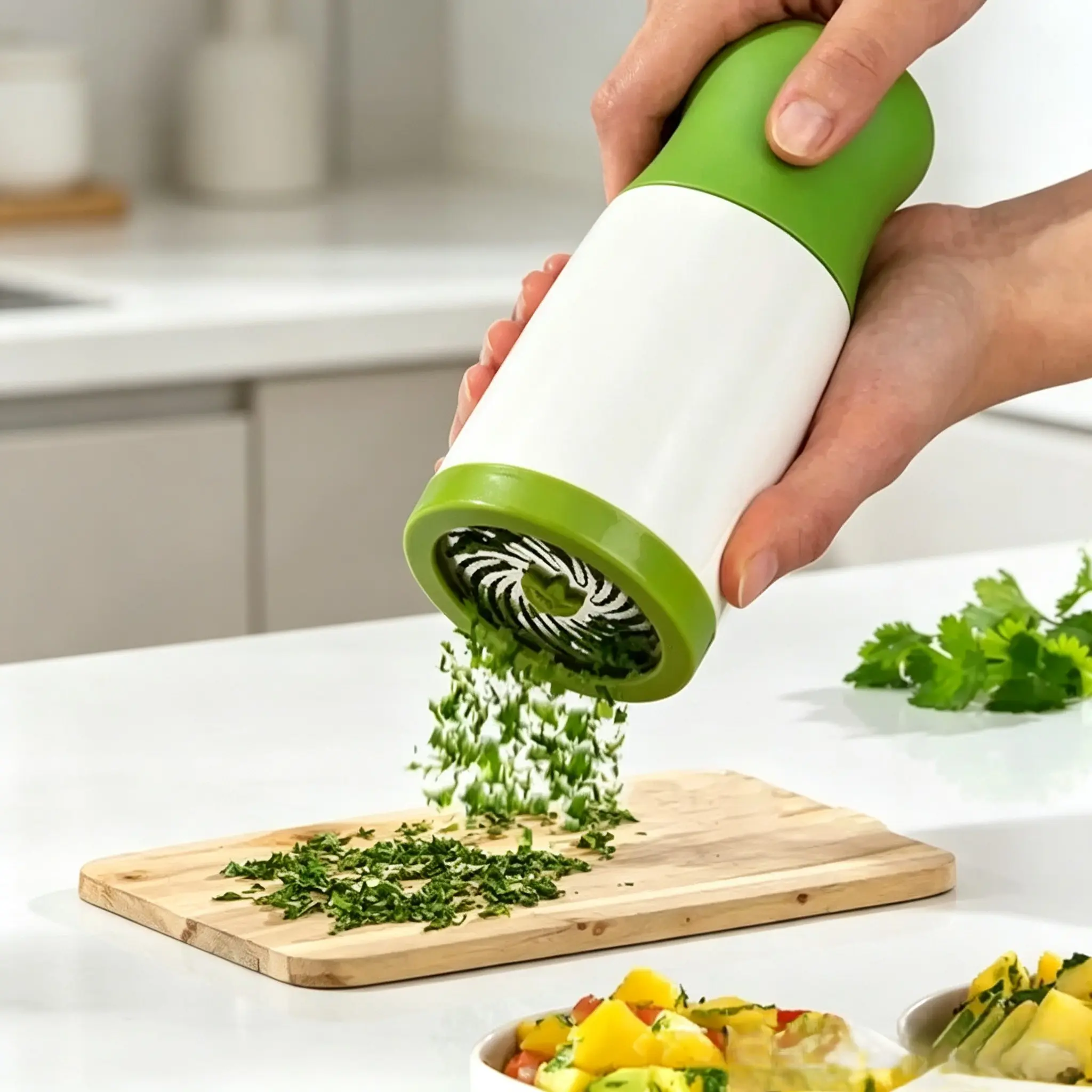 Multi-Functional Vegetable Chopper, Garlic Cilantro Grinder, Kitchen Efficient Prep Tool, Durable Home Use, Non-Lead Crystal Glass