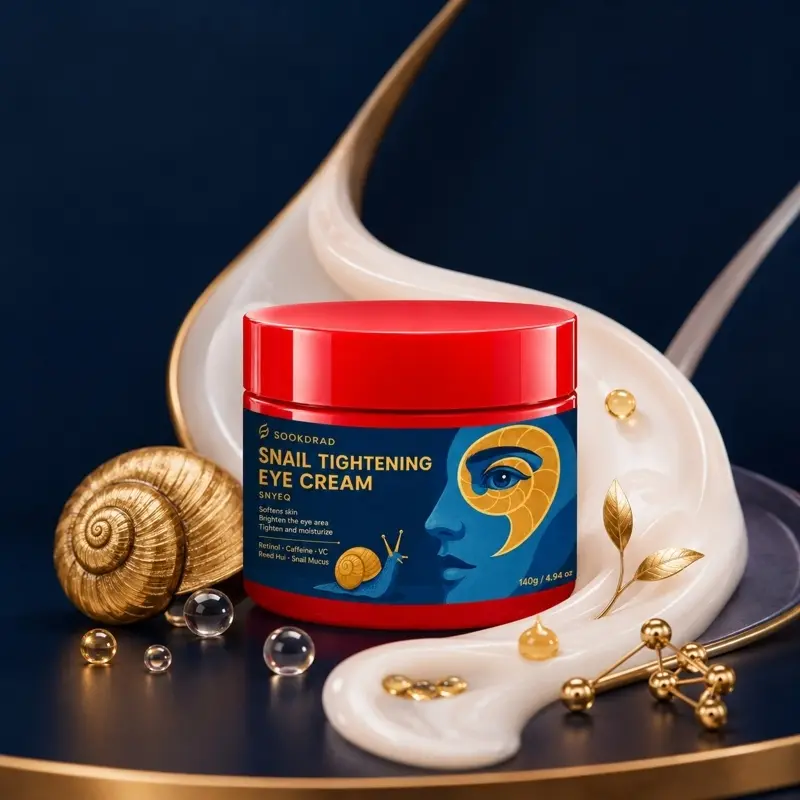 Snail Tightening Eye Cream, Retinol, Caffeine, Vitamin C, Snail Mucus, Brighten Eye Area, Tighten, Moisturize, Soft Skin, All Skin Types, Daily Skincare, 140g