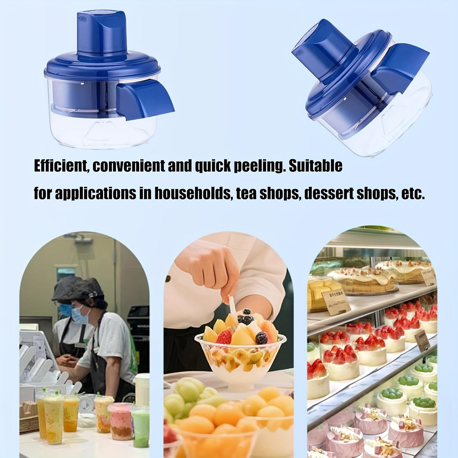 Automatic Electric Grape Peeler Machine - Rechargeable Wireless Peeling Tool with Fast 20s Peeling for Garlic, Cherry Tomatoes, Small Fruits| Suitable for Home, Commercial Use & Elderly, Easy Clean, Portable Fruit Skin Remover Device