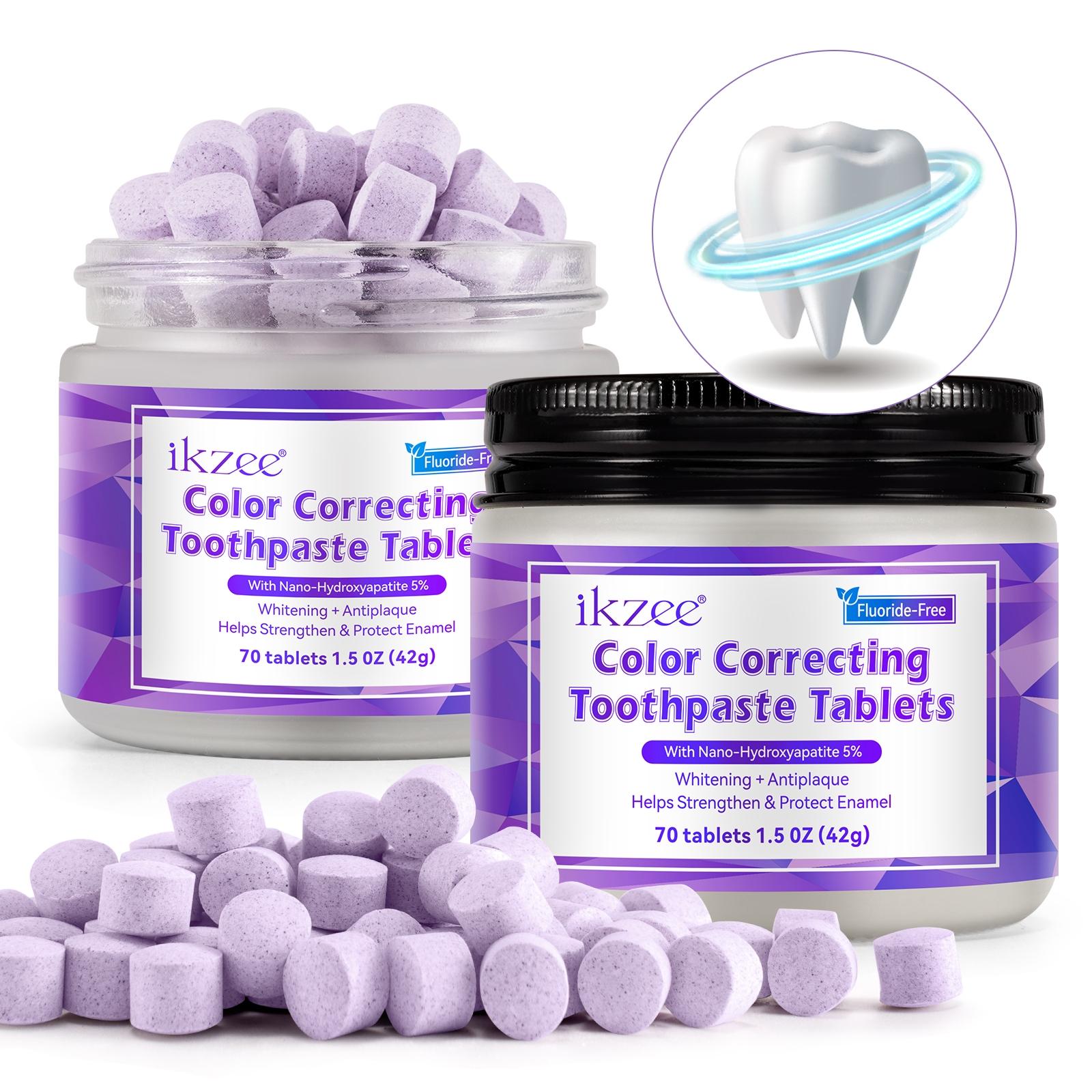 Ikzee Toothpaste Tablets Pack of 70, Oral Hygiene Travel Size, Ideal for Camping School Office Use, Compact Dental Care Solution