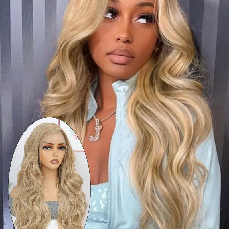Lehanhair 24 Inch Long Body Wavy Wigs for Women, Gorgeous Fluffy without Bangs, Wave Wig, Synthetic Heat Resistant 13x6 Lace Front Wigs for Party, Daily Use #GLOBAL PICKS