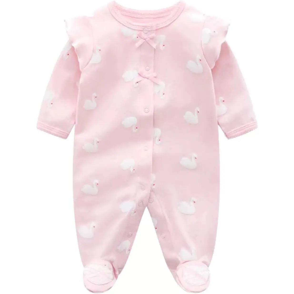 Baby One Piece Romper Soft Cotton Sleepwear Footed Jumpsuit for 0-12 Month Infant unisex bodysuits