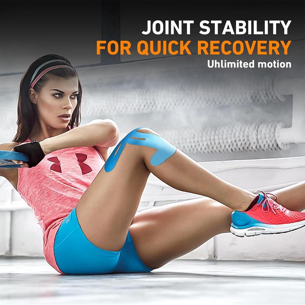 Kinesiology Tape, 10pcs/set Waterproof & Elastic Knee Support & Stability Tape, Breathable Hypoallergenic Latex-free Tape for Knees