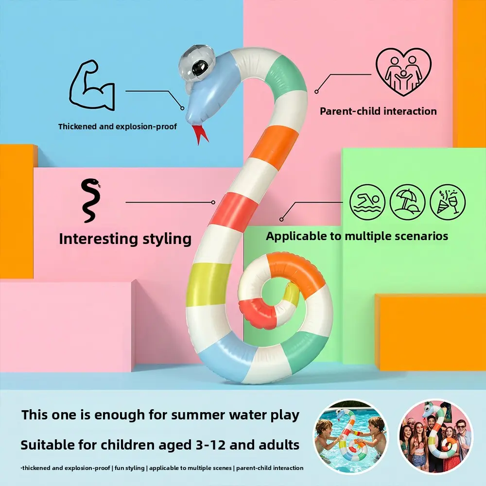 Inflatable Cartoon Swim Stick PVC Animal Float Stick Kids Water Auxiliary Swimming Float Bar