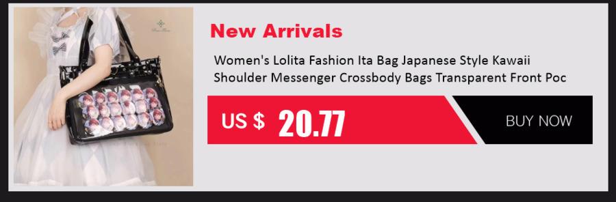 Y2K Cute Clear ItaBag Women's Lolita Backpack Kawaii Girl Shoulder Bag DIY Display Transparent Pocket Japanese Doll Tote Handbag