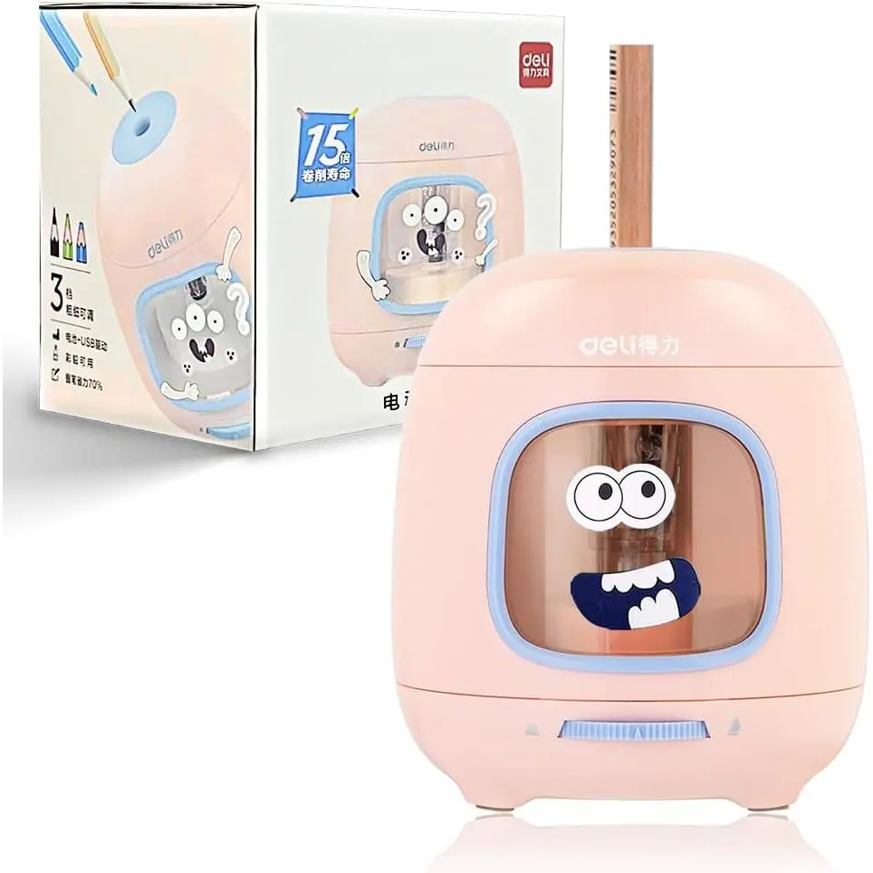 Electric Pencil Sharpener,5000 Times for ,Interchangeable ,3  Warranty,/2A USB ,Suitable for 6-8mm, for , Office, School ()