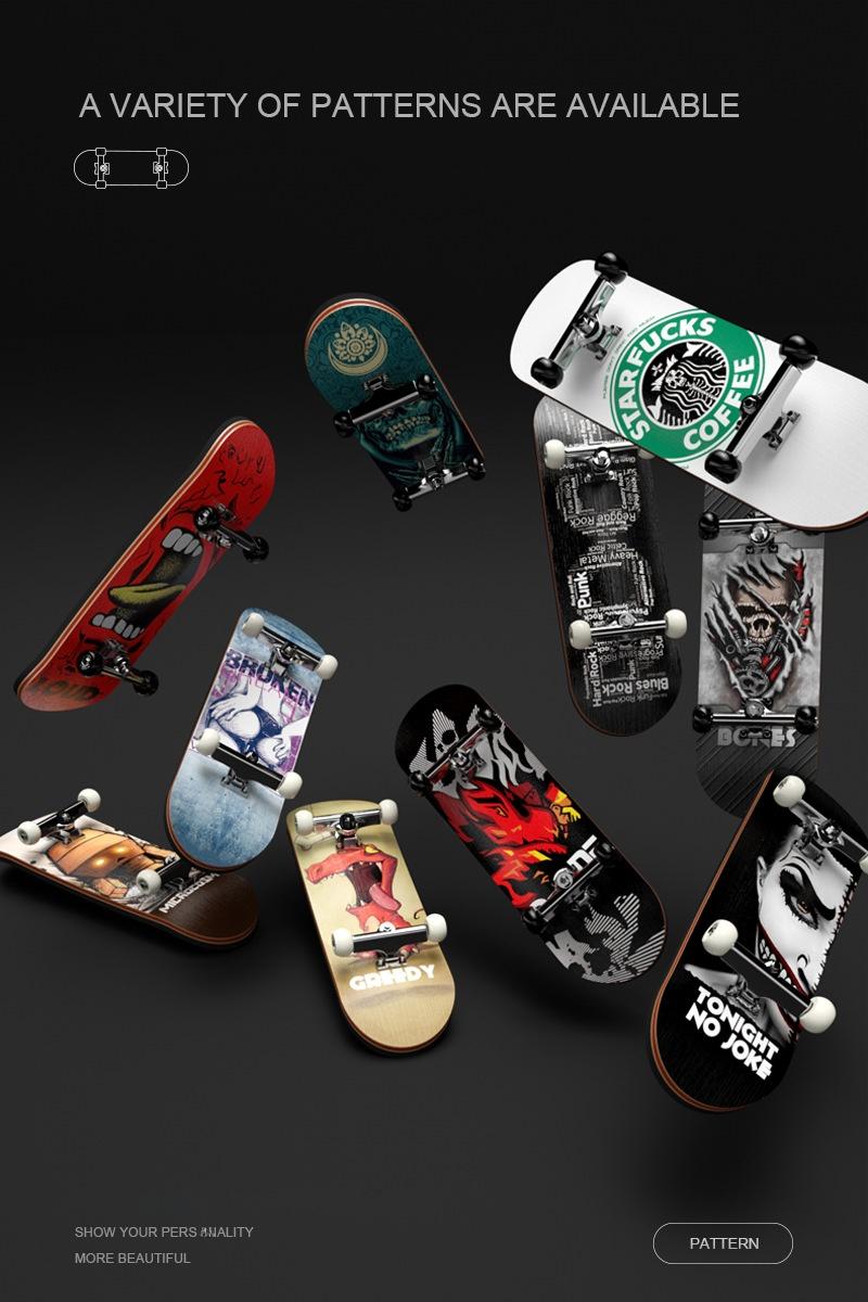 Pro Wooden Fingerboard DIY Kit| 5-Ply Maple Deck & High-Speed Bearing Wheels| Premium PU Grip Tape Mini Skateboard Desk Toy