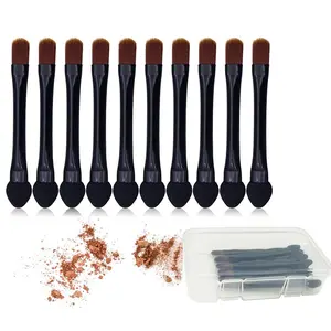 10pcs Dual Sides Eyeshadow Makeup Brushes Eyeshadow Sponge Applicator Travel Concealer Brush