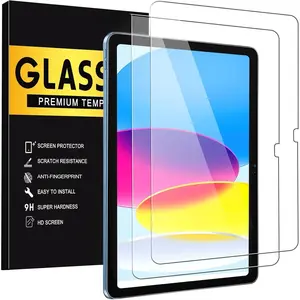 2 Pack Screen Protector for iPad 11th A16 2025 & 10th Generation 10.9 Inch 2022,  Clear 9H Hardness Tempered Glass Film Compatible with iPad 11/10 Gen,