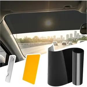 59.06"x8.07"  Window Tint Film Kit,5% VLT Glare-Blocking  Tints with Scraper & ,Essential Summer Cuttable  Windshield Tint Strip  Accessories for