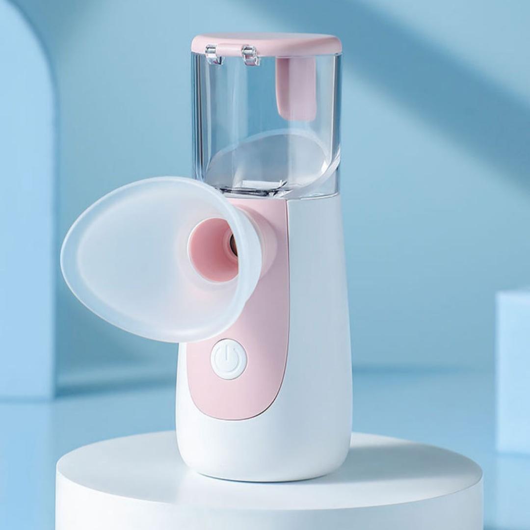 Portable Mini Humidifier & Aromatherapy Diffuser - 1pc Rechargeable with Visible Water Tank --Fill Design for Travel, Office, Bedside - Compact Humidifier for s, Room, Gift (Low Voltage Quiet Operation)