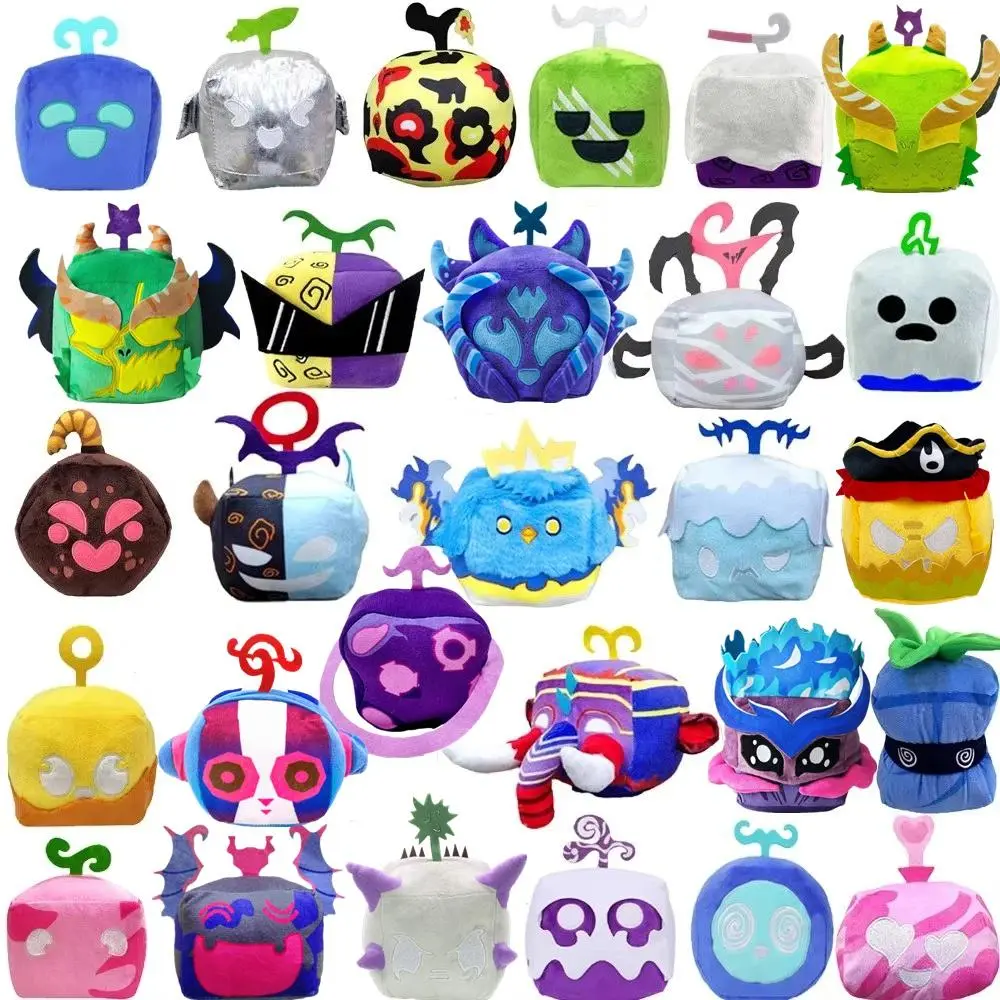 Blox Fruits Devil Fruit Stuffed Soft Toy, Hot Game Themed Doll, Christmas & Birthday Gift for Children