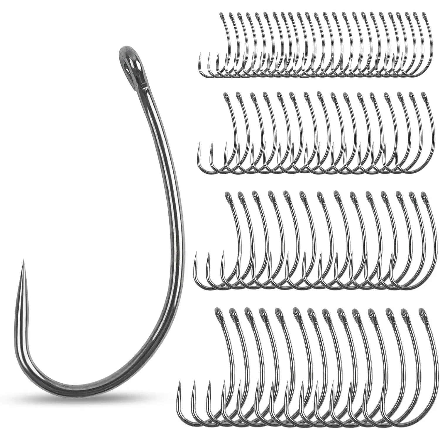 Barbless Fishing Hooks  Shank Carp Trout Circle Hooks Crank Fly Tying Hooks Carp Leader Hair  Rigs Fishing Accessoires for Freshwater Saltwater