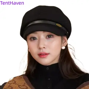 2026 New British Retro Octagonal Beret Women's Autumn and Winter Look Small Versatile Duck Tongue Hat Winter Warmth Painter's Newspaper Hat