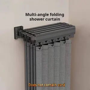Expandable Shower Curtain Rod, Adjustable Rod, No Drill Tension Rod for Non-Slip Shower Curtain Track, Ideal for Bathroom, Kitchen, Outdoor Use, Extendable Pole