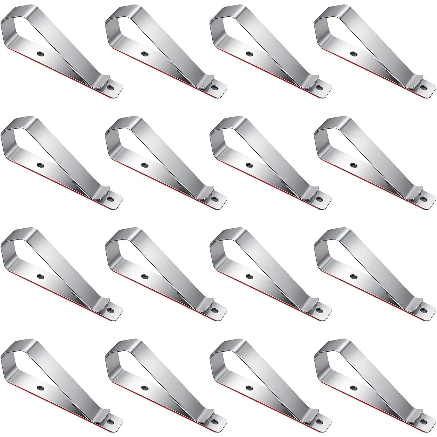 16 Pack Visor Clip, Garage Door Opener Clip Sun Visor Clips Stainless Steel Clips for Remote  Garage Opener  Kit   DIY Mounting Kit