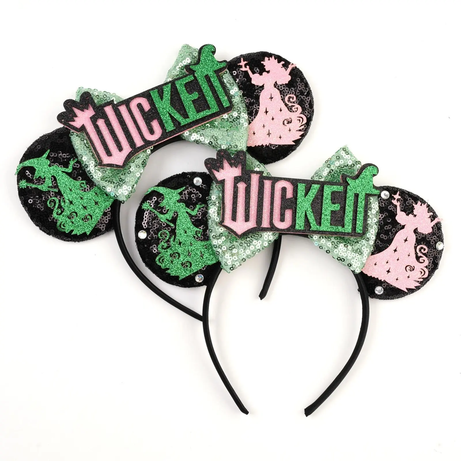 Wicked Witch Headbands for Girls WICKED Letter Decoration Ears Hair Accessories Women Cartoon Hairband Kid Belle Headwear